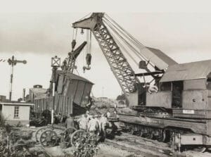 Figee ongevallenkraan NS357 in 1932 Den Bosch