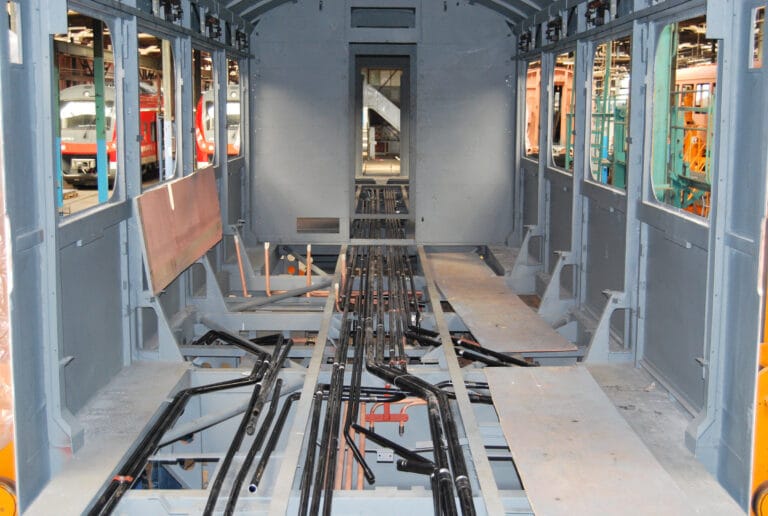 Treinstel NS 252 in 2009 renovatie binnenkant